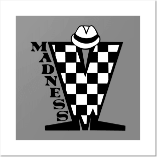 Madness HD Checkerboard Black & White Posters and Art